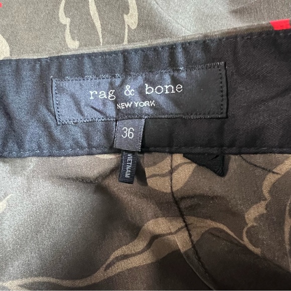 RAG & BONE Jackson Short Army Floral Men's Orange Birds Size 36 - Picture 11 of 12